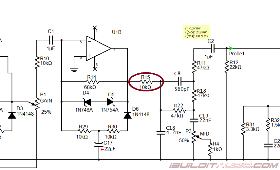 Simple Guitar Preamp Schematic